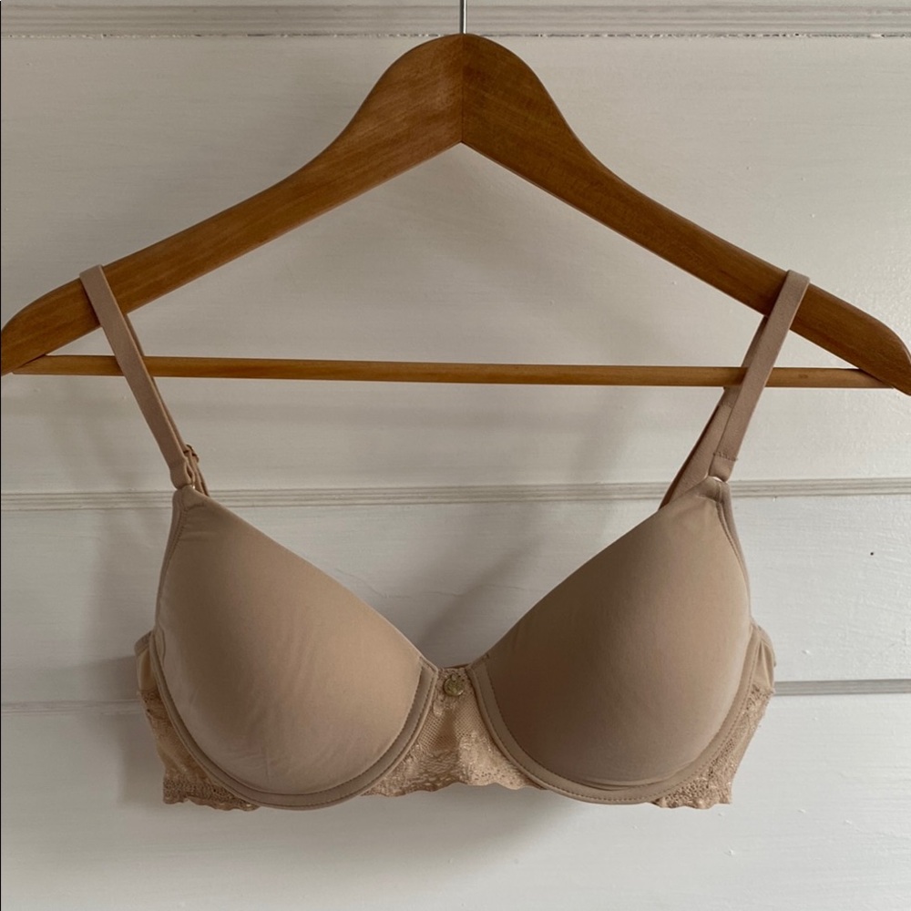 Natori Nude 34B Lace Accent Bra